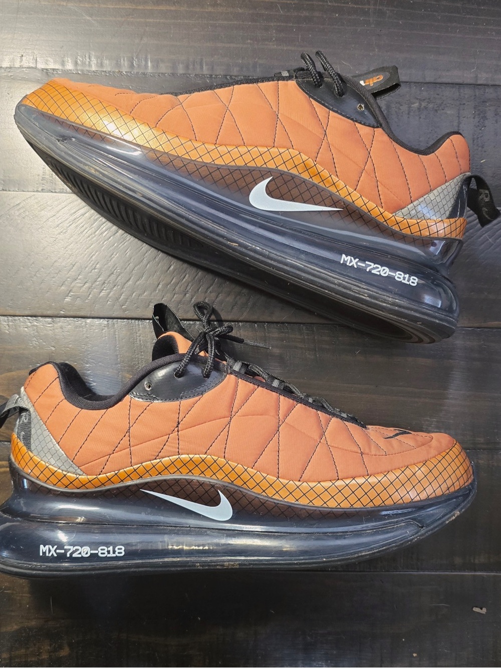 Nike Brown and Black Quilted MX-720-818 Sneakers